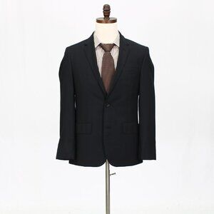 The Blk Tux 38S Black Solid 2-Button Sport Coat Blazer Jacket G495